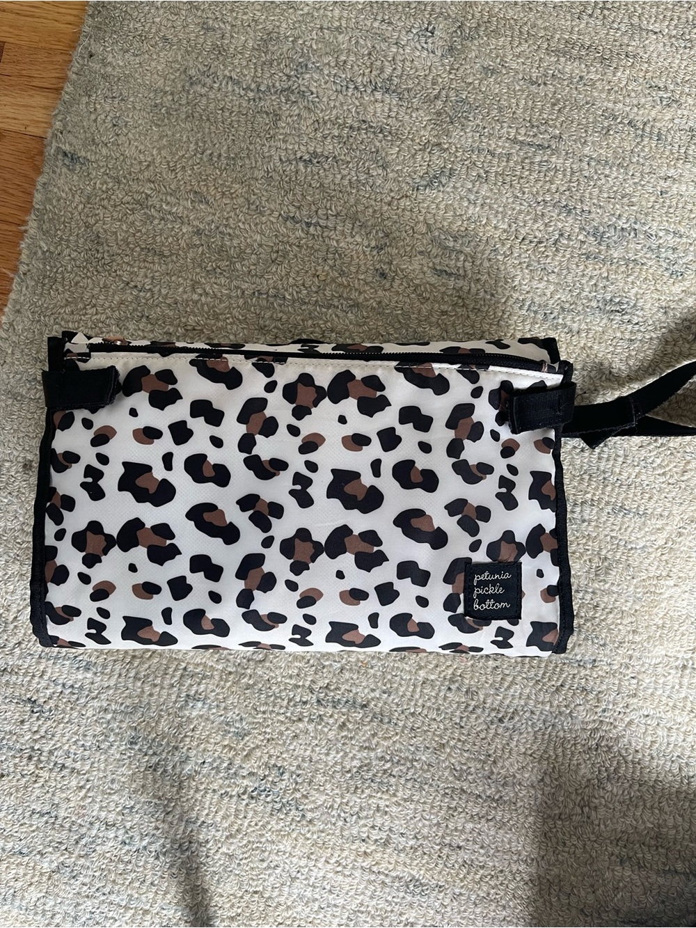 Petunia Pickle Bottom Leopard Print Changing Pad Wristlet / Clutch